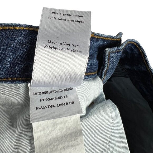 NWOT Everlane The Rigid Way-High Jeans in Indigo 100% Organic Cotton Size 28 R - Picture 6 of 10